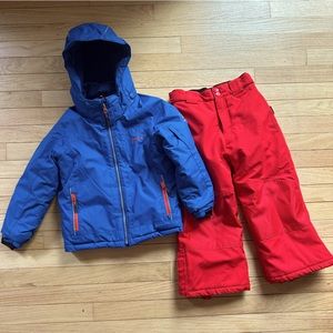 Boys kamik 110 size 5 snow pant ski jacket coat set